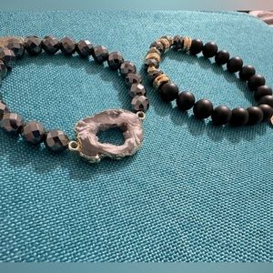 Kristalize Jewelry stack of two (black)